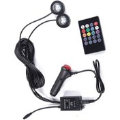 Resim Cbtx Dx2 Çakmak 2 Led'li Işık Şeridi 8 Renk Araba Ayak Bölmesi Atmosfer Işığı Ses Aktif 