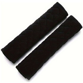 Resim 2 Adet Oto Emniyet Kemeri Kılıfı, Oto Emniyet Kemeri Omuz Koruyucu Pedleri Siyah 