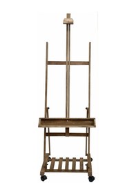 Resim Ahşap Şovale Tekerlekli Kare Ayaklı H Tipi 