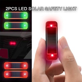 Resim 2 adet LED Güneş Enerjili Güvenlik Lambası - Yeşil ve Kırmızı, Güneş Enerjili Yolluk ve İnşaat Güvenlik İşareti, Motorlu Araçlar için Yüksek Görünürlük, İnşaat Güvenlik Ekipmanı | Güneş Enerjili Lambalar | Dayanıklı İnşaat, Güneş Lambaları 