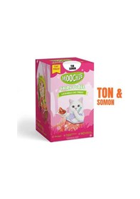 Resim Moochie Creamy Ton Balıklı Ve Somonlu Sıvı Krema Kedi Ödülü 30x15 Gr 