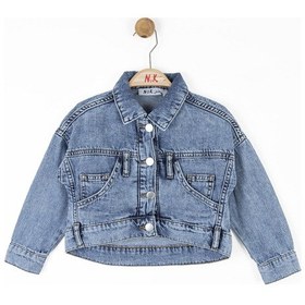 Resim Nk Kids Kız Kot Ceket 24ynk36715 Mavi 