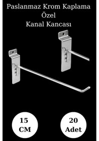 Resim Kanallı Pano Kancası 15 Cm Yüksek Kalite Lüks Krom Kaplama Raf Askısı Raf Kancası Mağaza Düzenleme 20 Adet 