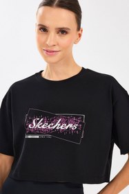 Resim SKECHERS Kadın Crop Fit Graphic Tişört 