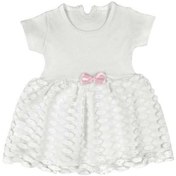 Resim Kız Bebek Kısa Kol Elbise Beyaz 