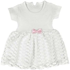 Resim Kız Bebek Kısa Kol Elbise Beyaz 