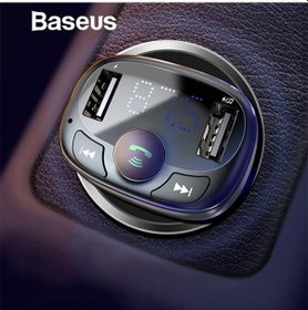 Resim Baseus CCTM S-09A Bluetooth Aktarım Mp3 Araç Kiti Dual Usb Araç Ş 
