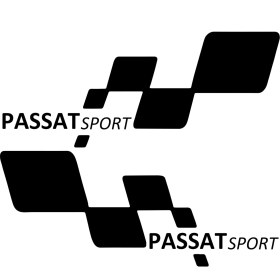Resim TSC Passat Sport Etiket Yapıştırma 30CMX11CM MMD270 