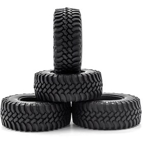 Resim Fosenze 1/10 Rc Araba İçin 4 Adet Kauçuk Lastik, Trx4 Scx10 90046 90047 Cc01 Uyumlu, 110mm Çap, 40mm Genişlik, Bjm153 Modeli 