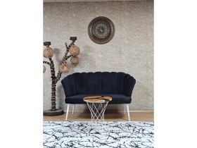 Resim Beyaz Metal 2li Papatya Çay Seti Koltuk Balkon Koltuk Ofis Koltugu 