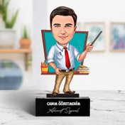 Resim Erkek Öğretmene Hediyelik Karikatürlü Biblo 