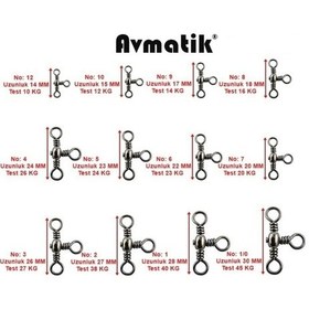 Resim Avmatik Swivel T Üçlü Fırdöndü 10 Adet 