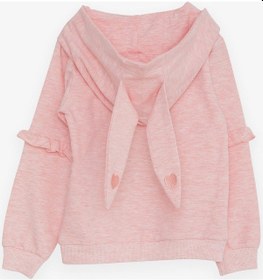 Resim Breeze Kız Çocuk Sweatshirt Tavşancık Baskılı 1.5-5 Yaş, Somon Melanj-somon Melanj Somon Melanj 