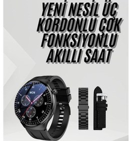 Resim Drnds Amoled Ekran Metal Deri Silikon Kordonlu Uyku Ve Sağlık Takibi Diğer 