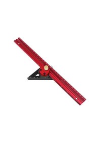 Resim Springsun Marangozluk Cetveli T Şeklinde Cetvel Alüminyum Alaşımlı Delik Cetveli Çizgi Cetveli Tgr-300 300mm 