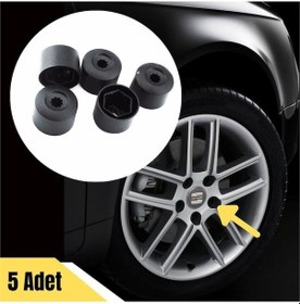 Resim Bijon Kapağı Şifresiz 5 Adet Siyah Seat Alhambra 2011-2015 6x0601173b 