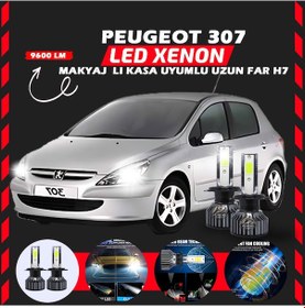 Resim Peugeot 307 Makyajlı Kasa Uzun Far Uyumlu Şimşek Etkili Led Xenon Pro Series H7 