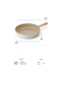 Resim Neoflam Fika Bej Alüminyum Tava - 30 Cm 