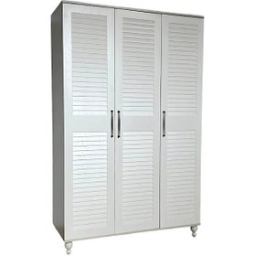 Resim Pera 3 Kapaklı Dolap Kumtaşı Renk Mdf Gürgen Ağacı Ayaklı Diğer 