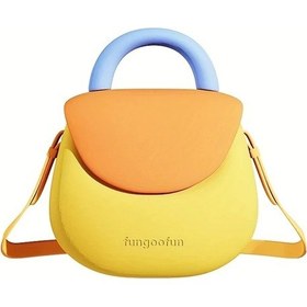 Resim Elmpaly Türkiye Turuncu Küçük El Çantası Şirin Sevimli Sırt Çantası Tek Omuzlu Kese A.Haki 