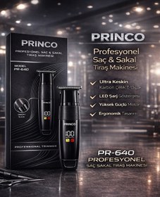 Resim Princo ŞARJLI SAÇ SAKAL TIRAŞ MAKİNASI PR-640 SİYAH 