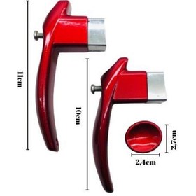 Resim Çaydanlık Sapı Takımı Kulp Tutamak Seti Kırmızı Kare Yanmaz 