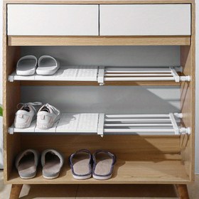 Resim 2 adet Ayarlanabilir Plastik Depolama Rafları, Sökme Olmadan Metal & Plastik Raf için Mutfak, Banyo, Yatak Odası, Açık Depolama, 3.94*12.6~18.9inç Boyut, Ağaç Yok, Kolay Kurulum 