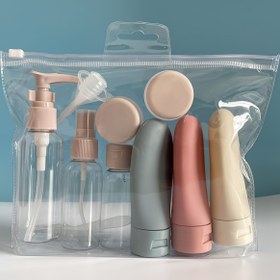 Resim 11 adet Seyahat Şişesi Seti, Tuvalet Malzemeleri için, Kokusuz, Plastik, Tekrar Kullanılabilir, Şampuan, Kondisyoner, Losyon, Sabun, Vücut Yıkama, Seyahat için Temel 
