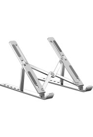 Resim Ayarlanabilir Metal Notebook Standı, Laptop ve Macbook Yükseltici, Soğutma Fanlı 