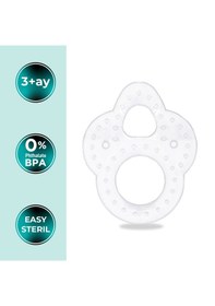 Resim Mamajoo Silikon Bebek Diş Kaşıyıcı, 2 Halkalı, Hassas Diş Etleri Şeffaf 