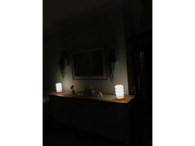 Resim Turan 3d Mezelia Abajür - 3d Yazıcı İle Üretilmiş Bej Renk Modern Iç Aydınlatma (Led Ampül Dahil) 2 Adet 