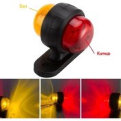 Resim Koçyiğitler Otomotiv Mini Takoz Tek Ledli Sarı-kırmızı 12v-24v 
