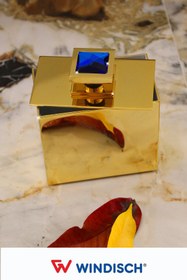 Resim Windisch Moon Lıght Square Tezgah Üstü Pamukluk Gold - Blue Crystal 