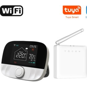 Resim Novato Wifi Kablosuz Akıllı Oda Termostatı T9W ( Tuya - Smart Life Uyumlu) Kablo Dahil Set 