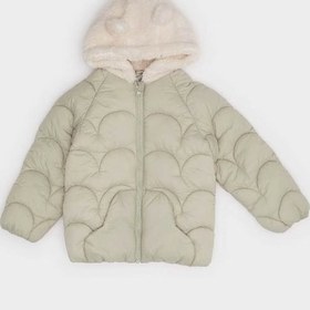 Resim Defacto Rüzgar Geçirmez Su Geçirmez Kapüşonlu Fermuarlı Yeşil Kız Bebek Mont E7951a5/gn270 Yeşil 