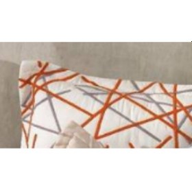 Resim Zen Kabartma Panç Nakış Yatak Örtüsü Çift Kişilik Turuncu 