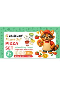 Resim Doğal Oyun Hamuru Sevimli Patiler - Pizza Set Çok Renkli 