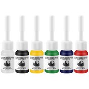 Resim Ma 6 Adet/takım Profesyonel Çok Renkli Dövme Mürekkebi Pigment Seti Kitleri 5 Ml Şişeler 