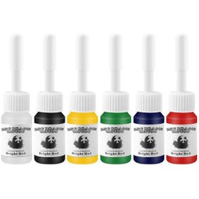 Resim Ma 6 Adet/takım Profesyonel Çok Renkli Dövme Mürekkebi Pigment Seti Kitleri 5 Ml Şişeler 