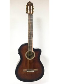 Resim Valencia Vc564cebsb Elektro Klasik Gitar Cutaway Kahve Sunburst Kesik Kasa - Ekolayzırlı - Parlak Cila 