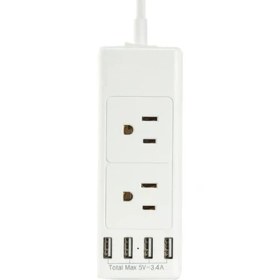 Resim Pasty 6 Çıkışlı Güç Şeridi 4 USB 5V 3A Bağlantı Noktası 1250W 10A 5 Feet Uzatma Kablosu Aşırı Gerilim Koruyucu Ev Ofis Için-Abd Tak (Yurt Dışından) 