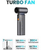 Resim NS Store F1 Turbo Jet Fan – 130.000 RPM Ultra Güçlü Motor, 4000mAh Batarya, Vakum + Üfleme 2’si 1 Arada 