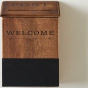 Resim Tahta Dekor Welcome Posta Kutusu 