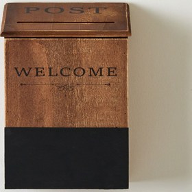 Resim Tahta Dekor Welcome Posta Kutusu 
