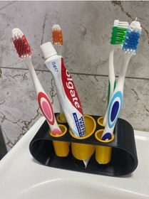 Resim Okpax Siyah Diş Fırçalık Ve Diş Fırçası Kabı Siyah 