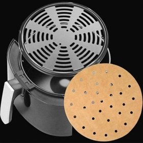 Resim AyrStore ® 100 Adet Air Fryer Pişirme Kağıdı Tek Kullanımlık Hava Fritöz Yağ Geçirmez Yapışmaz Gıda 