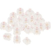 Resim Şeffaf Net Mekanik Anahtarlar Keyswitch LED Anahtarı Dıy Dıy Değiştirilebilir Toz Su Dokunma Klavyeleri Klavya , 0.59X0.59X0.59INÇ 30 Parça 