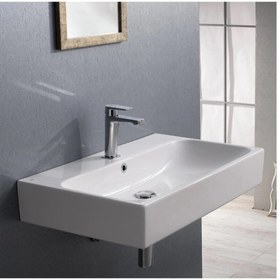 Resim TURKUAZ Cerastyle Pinto Etajer Uyumlu Banyo Lavabo 75*47 Cm 