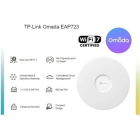 Resim Tp-link Omada Eap723 Be3600 Tavan Tipi Üç Bantlı Wi-fi 7 Access Point 