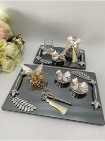 Resim YENİ HEDİYELİK DÜNYAM Nişan Tepsisi Damat Kahvesi Söz Tepsisi 